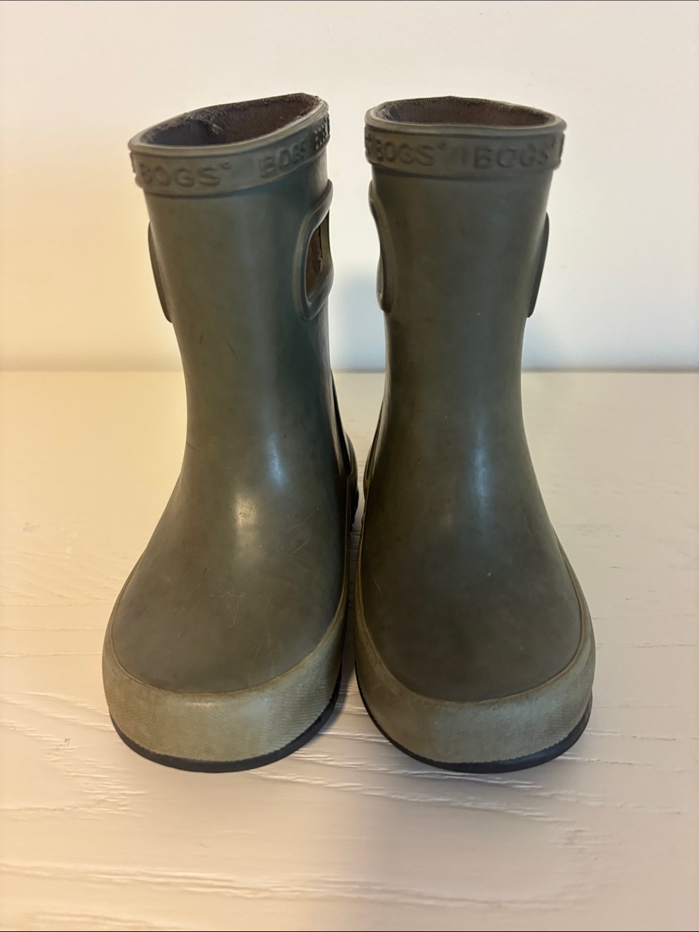 Bogs Kids Olive Green Waterproof Pull-On Rain Boots - Picture 2 of 5